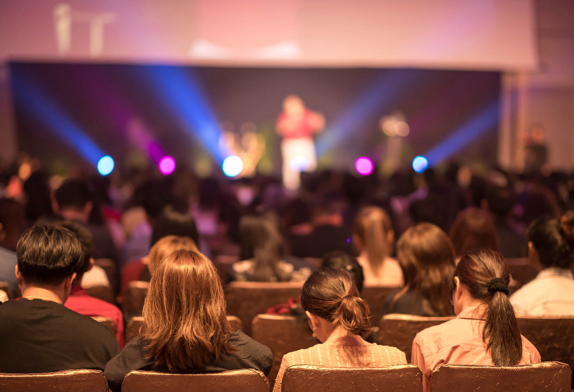 people in an audience