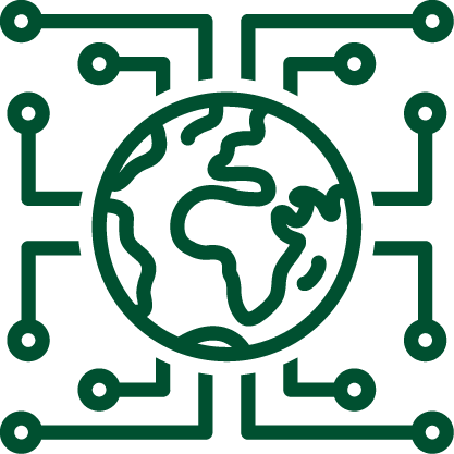 a circuit with the earth in the center