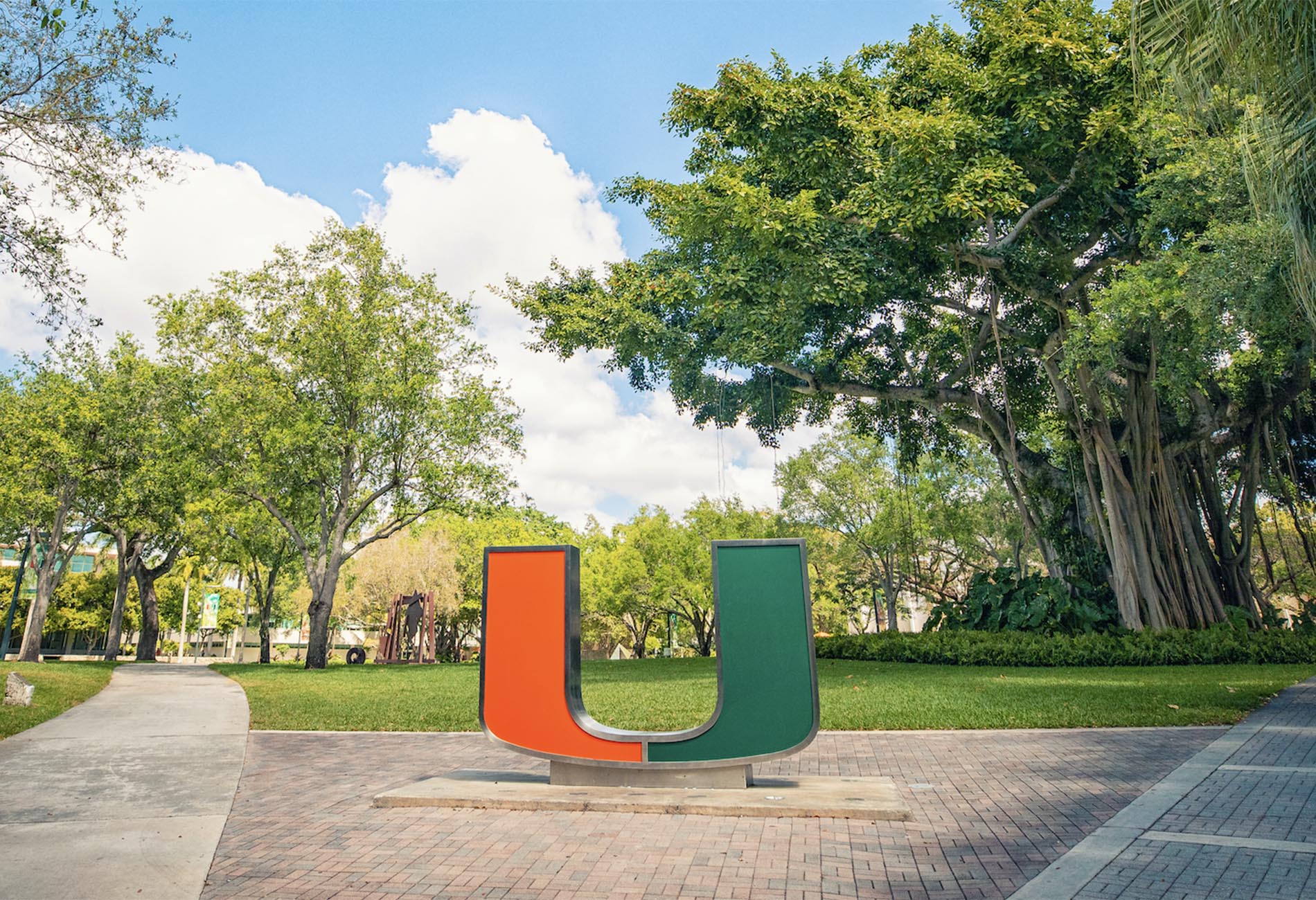 Statue of the U on Coral Gables Campus