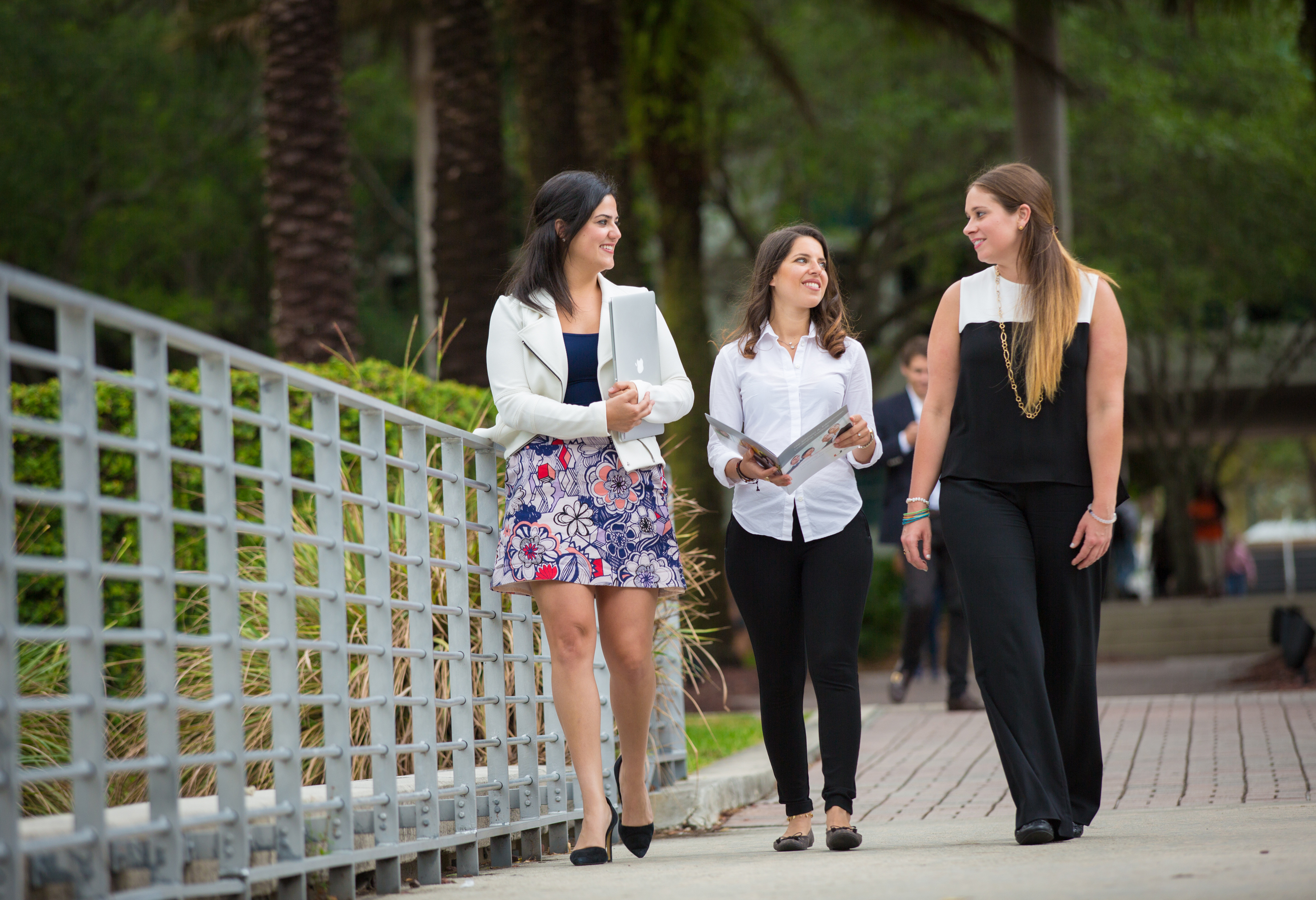 students walking on campus